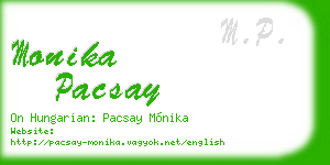 monika pacsay business card
